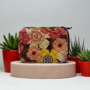 Vera Bradley Buttercup Cotton Zip Padded Small Ebook Reader Tech Sleeve Clean